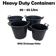 Large Plant Tree Pot Container Plastic Handles Large Big 30 35 50 65 Litre Pots