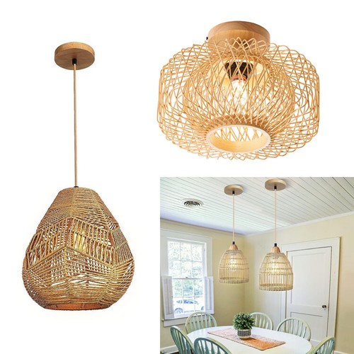 Bamboo ceiling lights boho - lights,