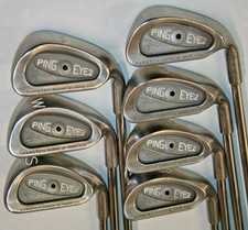 Ping Eye 2+ irons 5-SW with Ping JZ stiff flex steel shafts - black dot lie