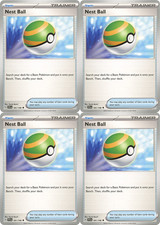 4 Nest Ball 181/198 - Scarlet & Violet Base Trainer Play Pokemon NM Card Playset