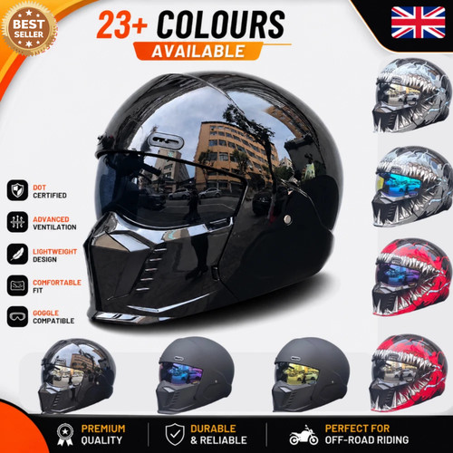 Retro motorcycle helmet abs - motorcycle,