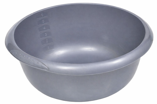33cm silver washing bowl 6l - silver,