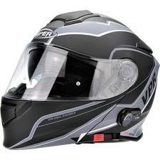 Viper RS-V171 Blinc Bluetooth Flip-Up Motorcycle Helmet - Zone Matt Grey X-Large