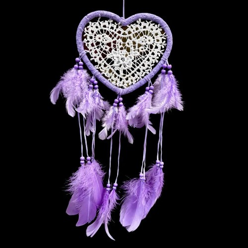 Purple heart dream catcher - heart,