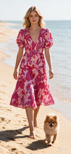 Pink stylish summer dress - stylish,