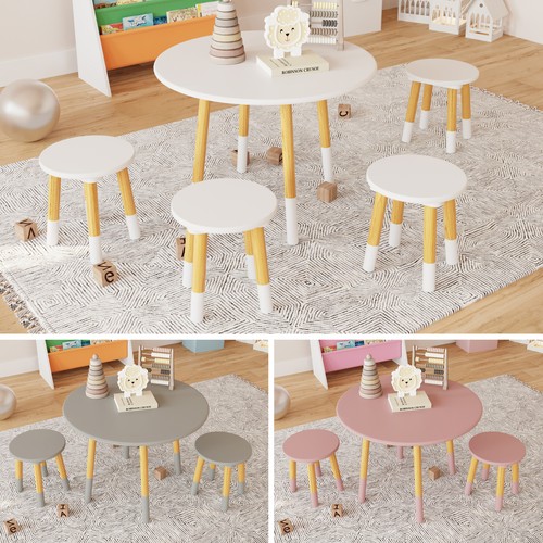 Kids wooden round table - wooden,