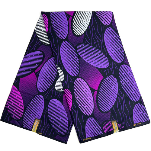Purple african fabric print - fabric,