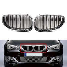 Front Bumper Hood Kidney Grille For BMW 5-Series E60 Sedan E61 Touring 2003-2010