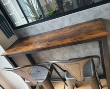 Industrial Bar Table Breakfast Kitchen Dining Room Furniture Vintage Retro Tall