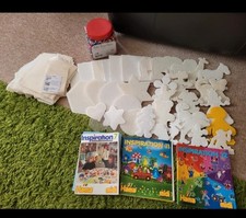 Large Hama Bead Bundle - Vintage Books, Beads, Ironing Paper & Peg Boards -...