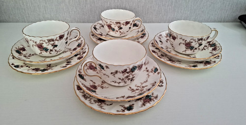 Minton bone china - bone, trios
