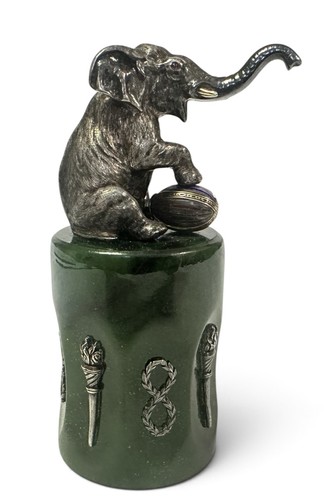 Russian silver enamel jade - silver, &