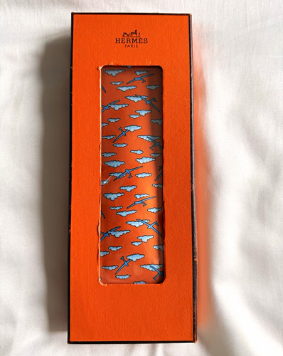 Hermès orange silk - silk, tie