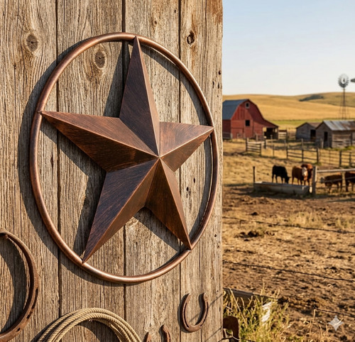 Barn metal star solid - ,