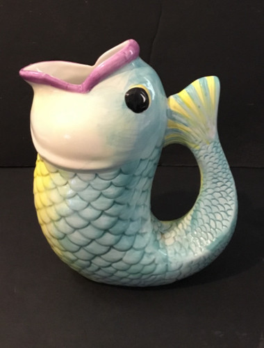 Vintage fish vase pitcher - vintage,