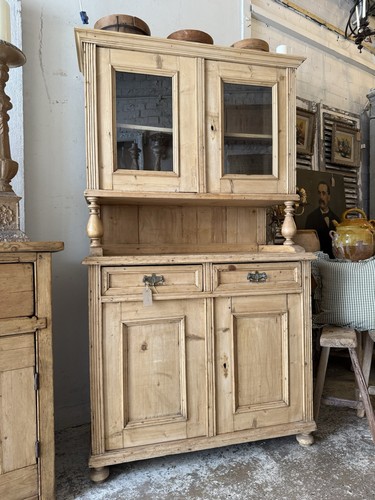 Antique pine rustic dresser - antique,