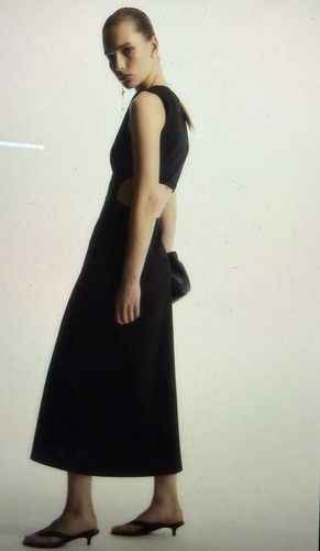 Cos sleeveless cutout maxi - sleeveless,