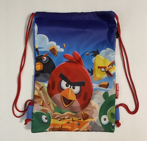 Blue angry birds drawstring - birds,
