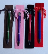 Personalised Pen engraved with name or your wording. With/Without velvet sleeve