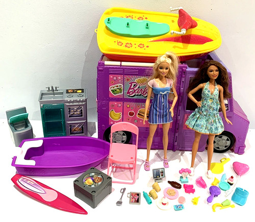 Barbie dolls food - barbie, truck