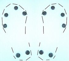 12 CAST IRON FORGED METAL FOOTWEAR HEEL SHOE BOOT PROTECTORS STUD HOBS HAMMER ON