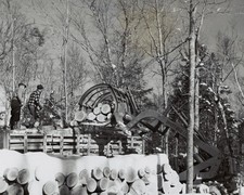 Drott Skid-Loader Loading Logs