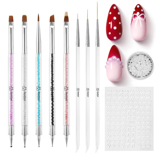 Beetles nail art brushes 8pcs - nail,