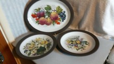 LANCASTER VITRAMIC HORNSEA POTTERY OVAL MEAT PLATE + 2 LARGE ROUND PLATES EX CON