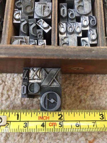 Printing type letter metal - type,