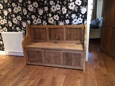 5 ft Rustic Monks Bench/Settle/Pew With Storage (MADE TO ANY SIZE)