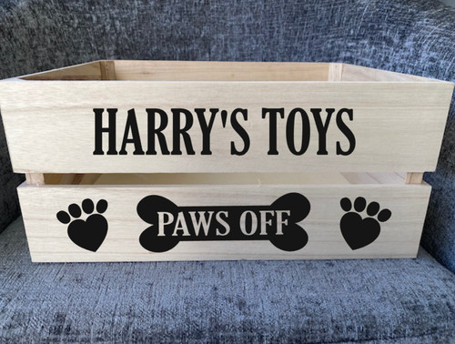 Personalised dog toy - toy, box