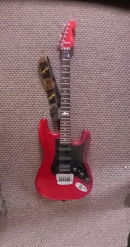Red guitar and - red,