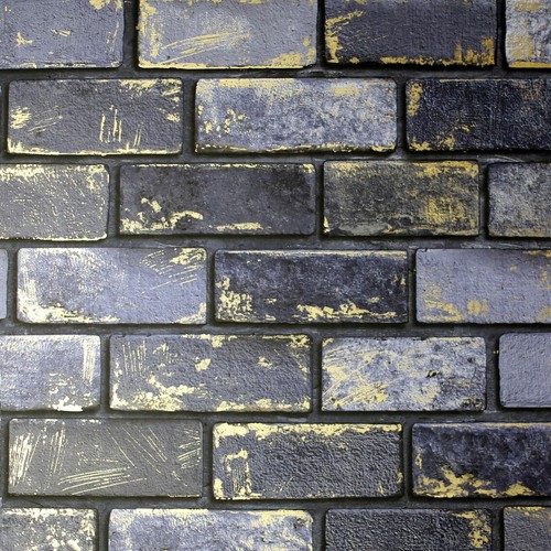 Arthouse metallic brick wall - metallic,