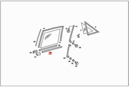 Genuine sealing rail - rail, mercedes