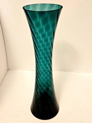 German blue crystal vase - crystal,