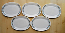 VINTAGE PYREX CHELSEA 12" X 9" OVAL STEAK PLATES X5