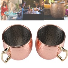 2PCS 530ml Copper Cup Moscow Mule Mugs For Cocktails Wine Coffee Beer Ideal Gift