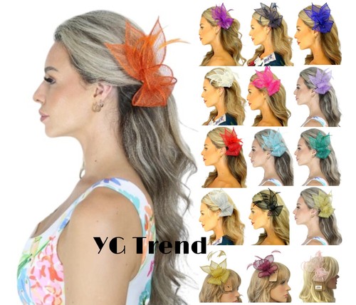 Small feather flower hair - small,