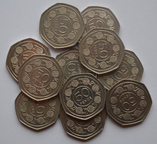 1988 gibraltar 50p fifty pence - 1988,