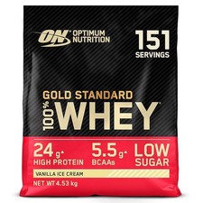 BBD 08/2025 Optimum Nutrition Gold Standard Whey Vanilla Ice Cream 4.53kg 4.5kg