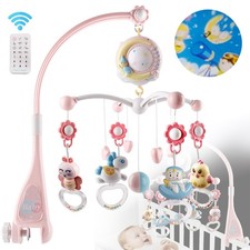 Baby Musical Crib Bed Bell Cot