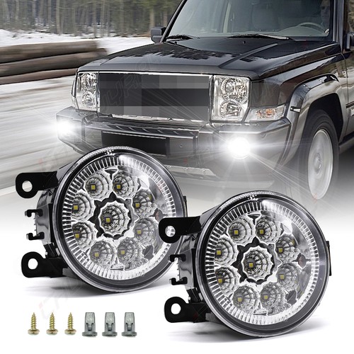 Pair led white front bumper - white,