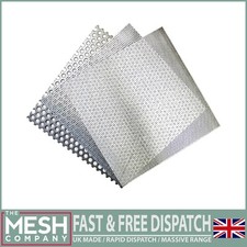 The Mesh Company Aluminium Perforated Metal Mesh Sheet Plate | Guillotine Cut