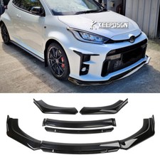 For Toyota Yaris GR 2005-2020 Front Bumper Lip Splitter Spoiler Gloss Black