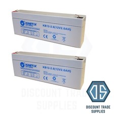 2x Security Intruder Alarm Battery 12V 2.0Ah Rechargeable Sealed Lead Acid 2 x