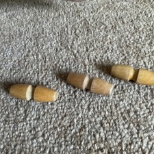 Wooden Toggle Buttons 4cm Long Vintage, No Hole X3