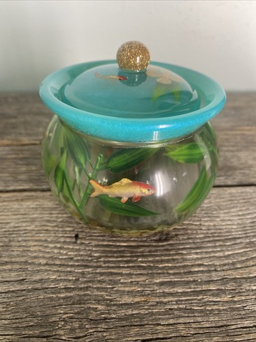 Dollhouse miniature glass fish - glass,
