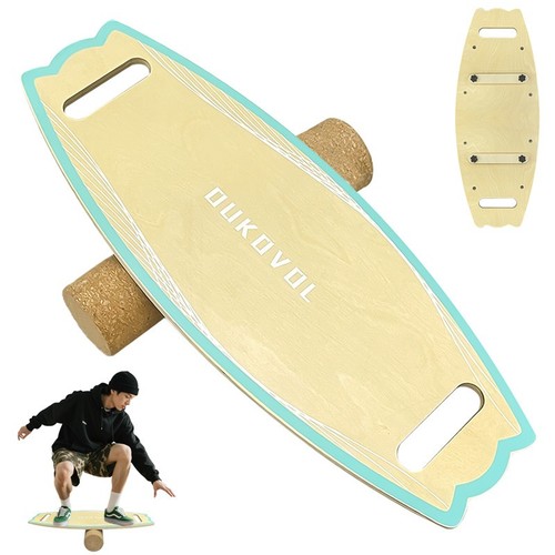 Wooden roller balance board - wooden,