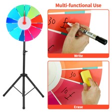 60CM 12 Slots Prize Wheel Dry Erase of Fortune Spinning Wheel Game Tripod Stand