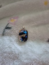 Dichroic Glass Pendant Blue